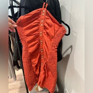Free People Coral bodycon dress
